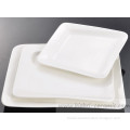 picnic wedding piece pizza plain white square plate